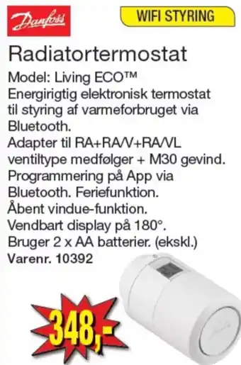 Harald Nyborg Danfoss radiatortermostat tilbud