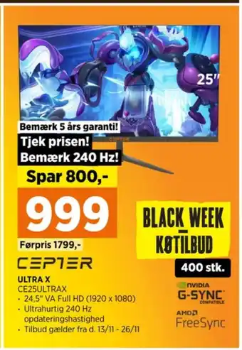 Power Cepter monitor tilbud