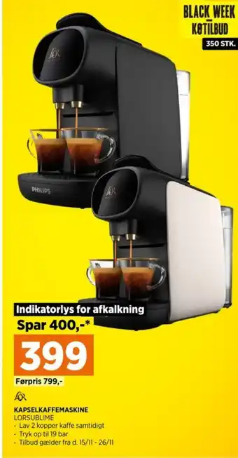 Power Philips kaffemaskine tilbud