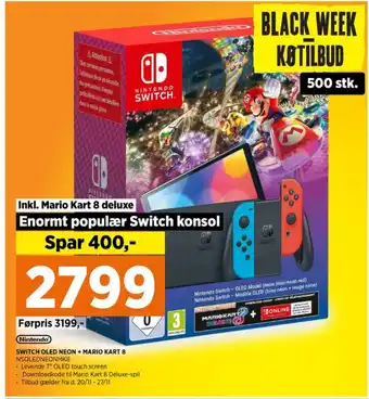 Power Nintendo switch spillekonsol tilbud