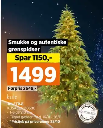 Power Kulz kunstig juletræ tilbud