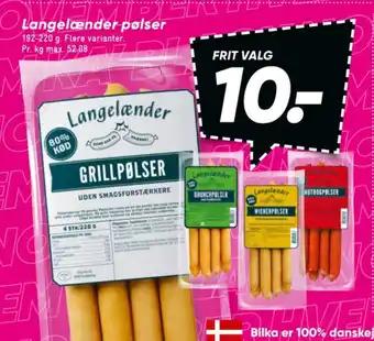 Bilka Langelænder grillpølser tilbud