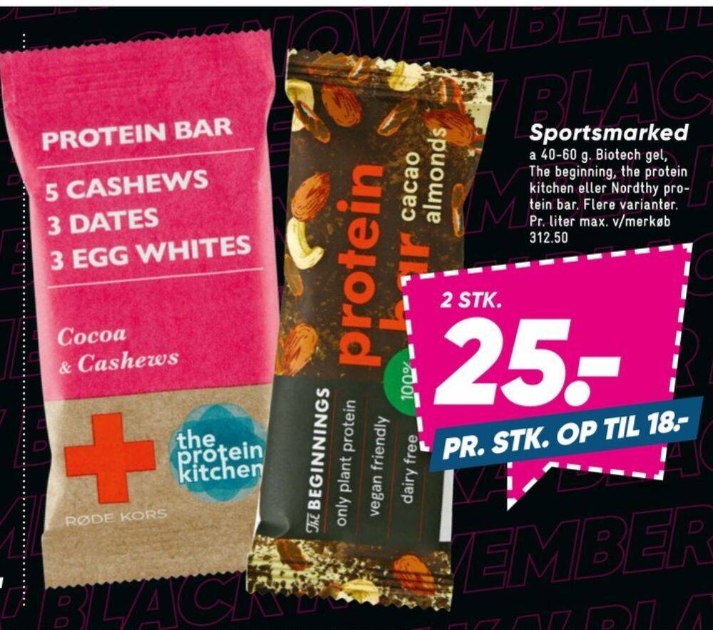The protein kitchen energibar tilbud hos Bilka