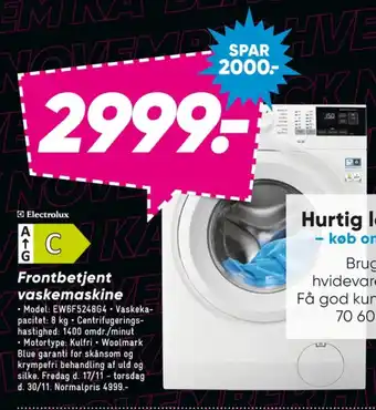 Bilka Electrolux vaskemaskine tilbud