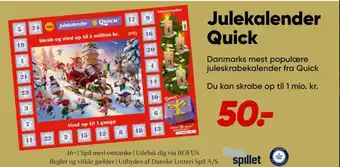 Bilka Danske spil julekalender tilbud
