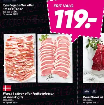 Bilka Ukendt flæsk i skiver tilbud