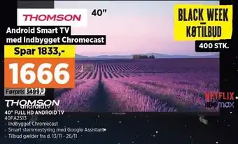 Power 40'' full hd android tv tilbud