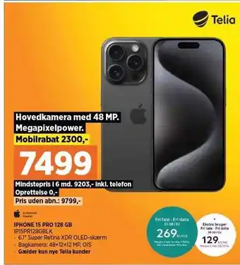 Power Iphone 15 pro 128 gb tilbud