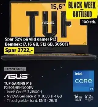 Power Asus tuf gaming f15 tilbud