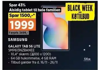 Power Galaxy tab s6 lite tilbud