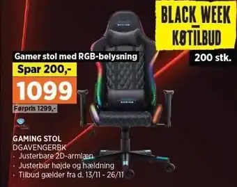 Power Gaming stol tilbud