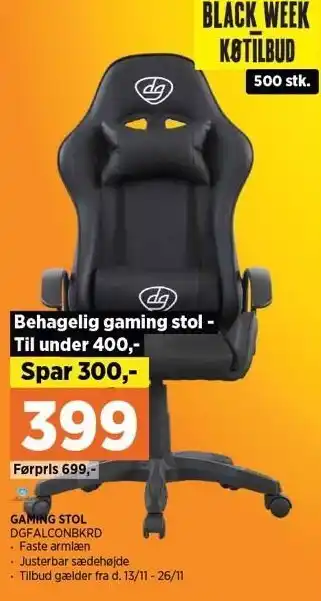 Power Gaming stol tilbud