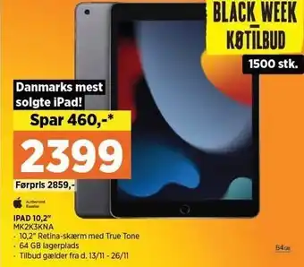 Power Ipad 10,2'' tilbud