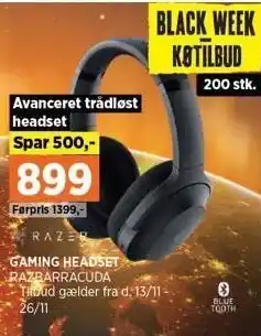 Power Razer gaming headset tilbud