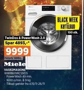 Power Miele vaskemaskine tilbud