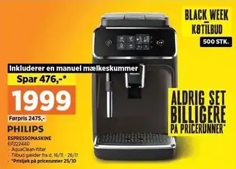 Power Philips espressomaskine tilbud
