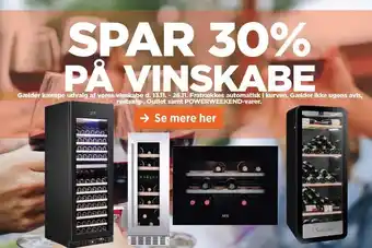 Power Spar 30% på vinskabe tilbud