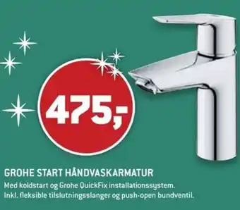 XL-BYG GROHE START HÅNDVASKARMATUR tilbud