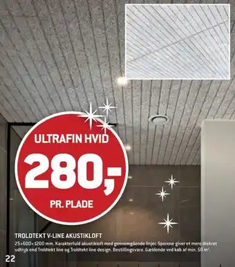 XL-BYG TROLDTEKT V-LINE AKUSTIKLOFT tilbud