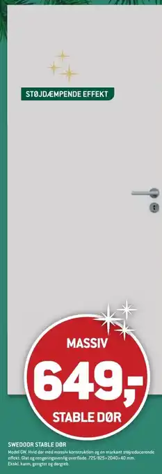 XL-BYG SWEDOOR STABLE DØR tilbud
