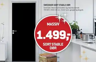XL-BYG SWEDOOR SORT STABLE DØR tilbud