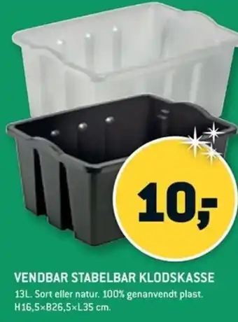 XL-BYG VENDBAR STABELBAR KLODSKASSE tilbud