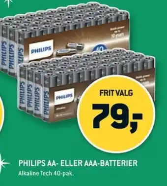 PHILIPS AA- ELLER AAA-BATTERIER