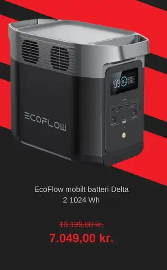 Bauhaus EcoFlow mobilt batteri Delta 2 1024 Wh tilbud