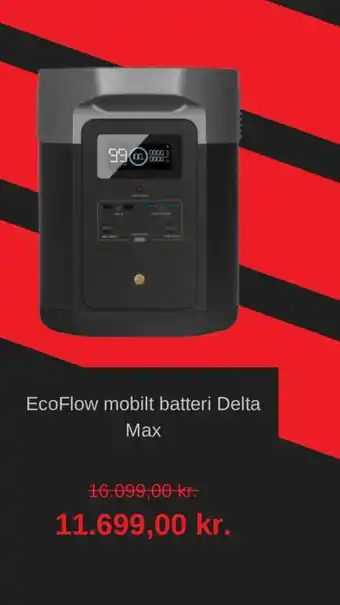 Bauhaus EcoFlow mobilt batteri Delta Max tilbud