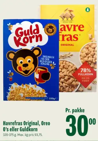 Havrefras morgenmadsprodukt