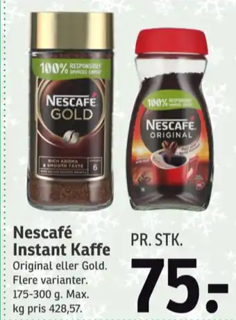 SPAR Gold instant kaffe tilbud