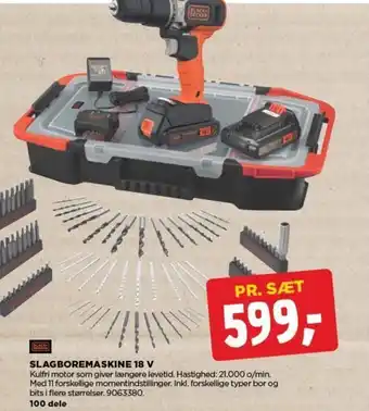jem & fix SLAGBOREMASKINE 18 V tilbud