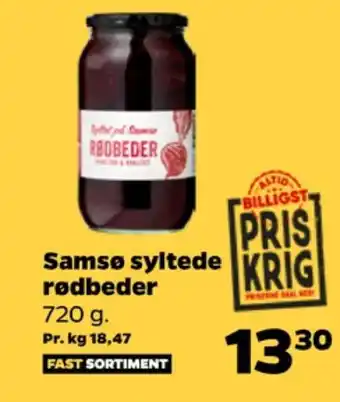 Netto Samsø syltefabrik rødbeder-syltet tilbud