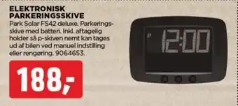 ELEKTRONISK PARKERINGSSKIVE