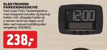 ELEKTRONISK PARKERINGSSKIVE