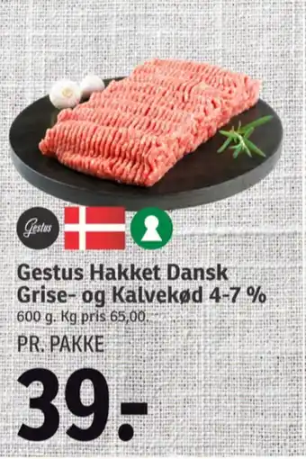 Gestus hakket kalv og grisekød 4-7%