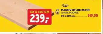 jem & fix MASSIV HYLDE 25 MM Limtræ tilbud
