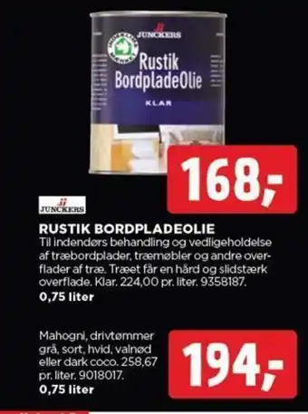 jem & fix RUSTIK BORDPLADEOLIE tilbud