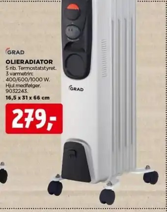 jem & fix OLIERADIATOR 16.5 x 31 x 66 cm tilbud