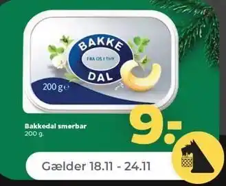 Netto Bakkedal smørbar, 200 g tilbud