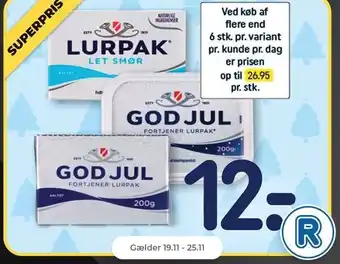 Lurpak smør eller smørbar, 200 g