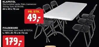 jem & fix Klapstol eller foldebord tilbud