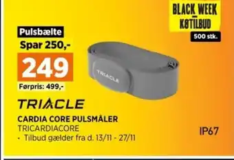 Power TRIACLE CARDIA CORE PULSMÅLER TRICARDIACORE tilbud