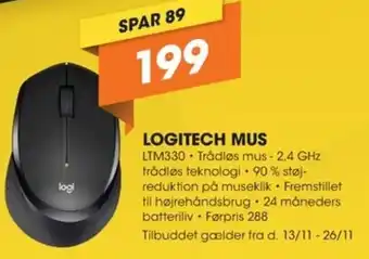 Expert LOGITECH MUS LTM330 tilbud