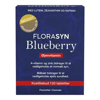 Helsam Florasyn blueberry - 120 tab tilbud