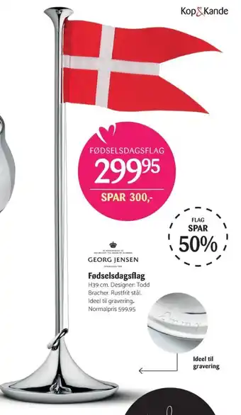 Kop & Kande Georg jensen bordflag tilbud