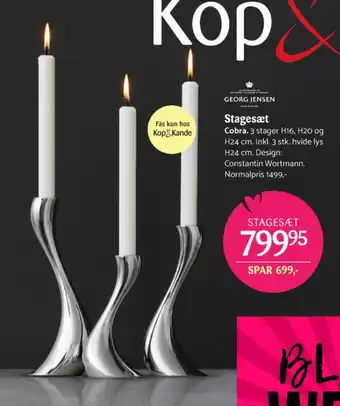 Kop & Kande Georg jensen lysestage tilbud