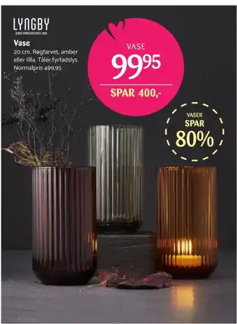 Kop & Kande Lyngby porcelæn vase tilbud