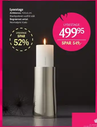 Kop & Kande Georg jensen lysestage tilbud