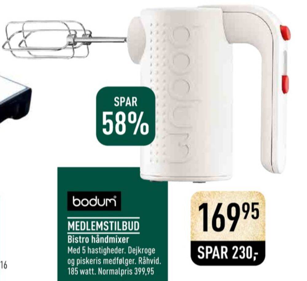 Bodum håndmixer tilbud hos Imerco